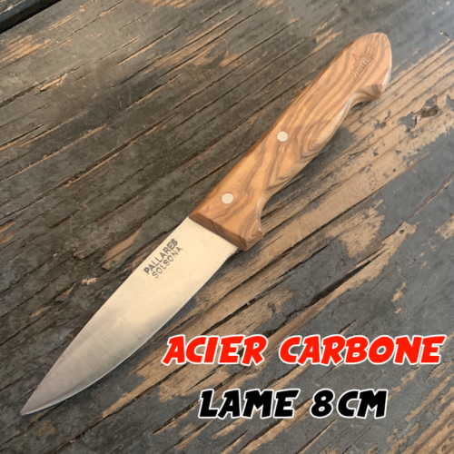 Couteau de cuisine Pallares olivier carbone 8cm