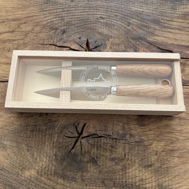 COFFRET 2 COUTEAUX DE TABLE PALLARES OLIVIER SAUGE 11CM 2