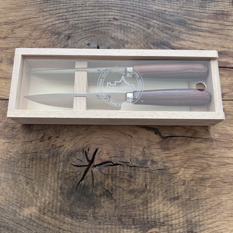 COFFRET 2 COUTEAUX DE TABLE PALLARES VIOLETA 12CM 1
