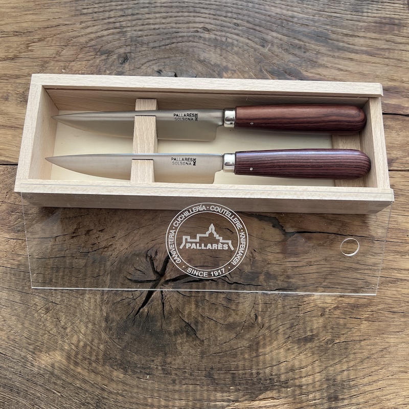 COUTEAU PALLARES COFFRET 2 COUTEAUX DE TABLE PALLARES VIOLETA 12CM 2