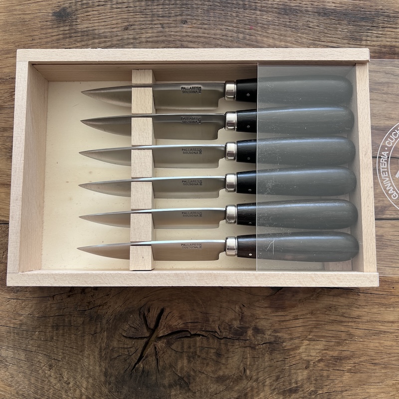COUTEAU PALLARES COFFRET COUTEAUX DE TABLE PALLARES EBENE 10CM 2