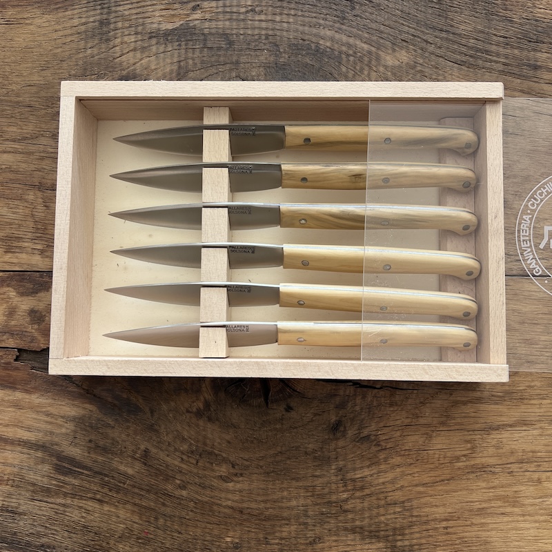 COFFRET COUTEAUX DE TABLE PALLARES FIN BUIS 2 COFFRET COUTEAUX DE TABLE PALLARES FIN BUIS 2