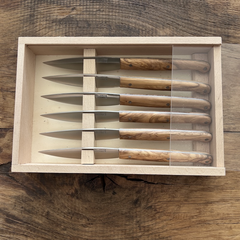COFFRET COUTEAUX DE TABLE PALLARES FIN OLIVIER 2 COFFRET COUTEAUX DE TABLE PALLARES FIN OLIVIER 2
