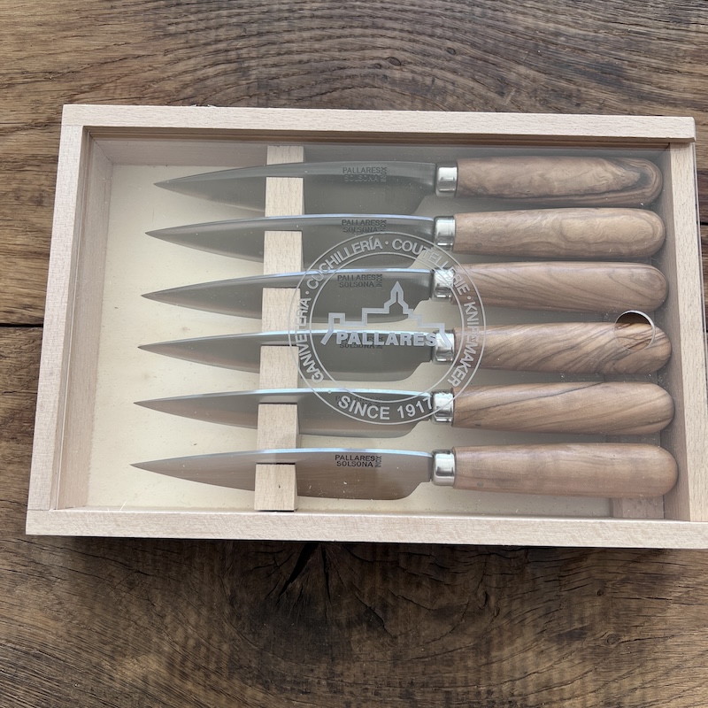COFFRET COUTEAUX DE TABLE PALLARES OLIVIER SAUGE 11CM