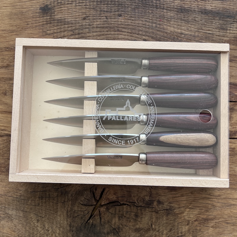COFFRET COUTEAUX DE TABLE PALLARES VIOLETA SAUGE 11CM 1