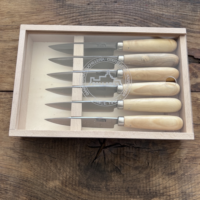COFFRET COUTEAUX DE TABLE PALLARES BUIS 10CM 2