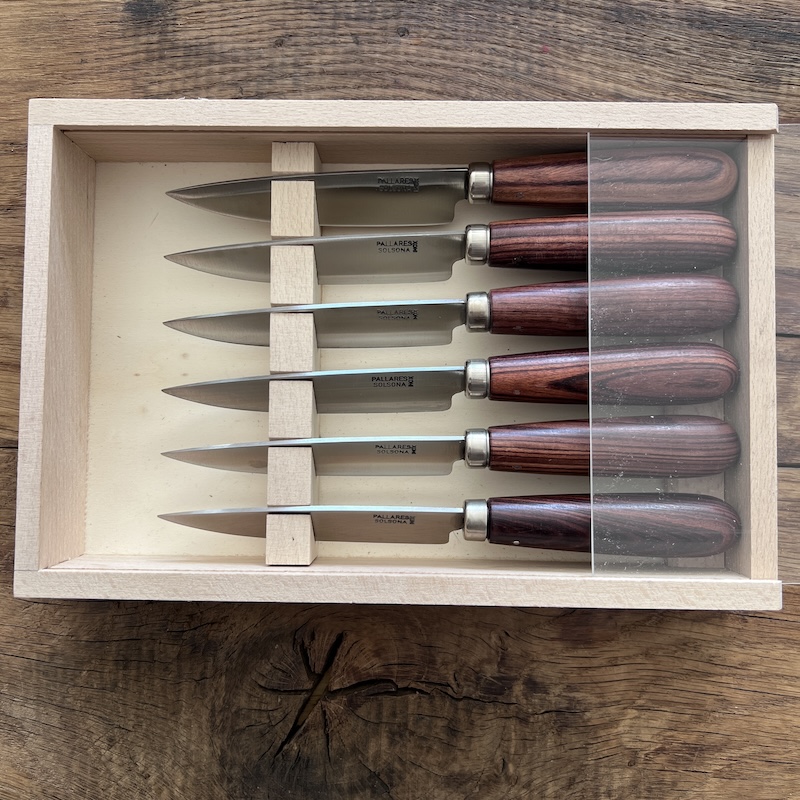 COUTEAU PALLARES COFFRET COUTEAUX DE TABLE PALLARES VIOLETA 10CM 2