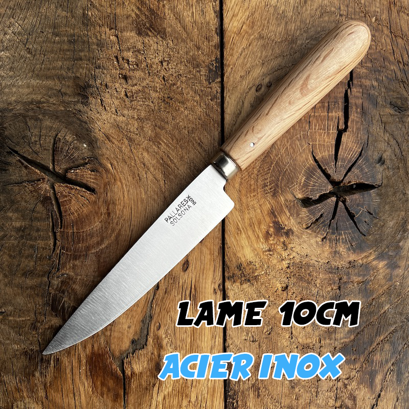 COUTEAU PALLARES INOX CHENE 10CM