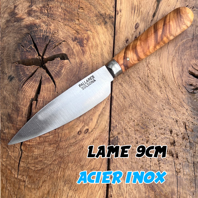 COUTEAU PALLARES SAUGE OLIVIER INOX 9CM