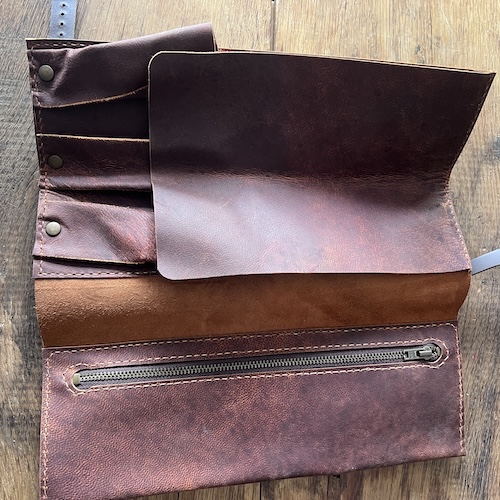 POCHETE CUIR PALLARES POUR 3 COUTEAUX 3 Pochette PALLARES Roll Up 3 pièces en cuir