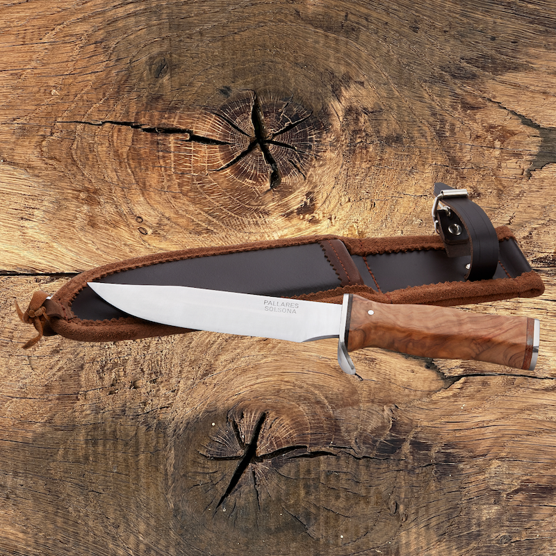 COUTEAU DE CHASSE PALLARES BOWIE OLIVIER 16CM