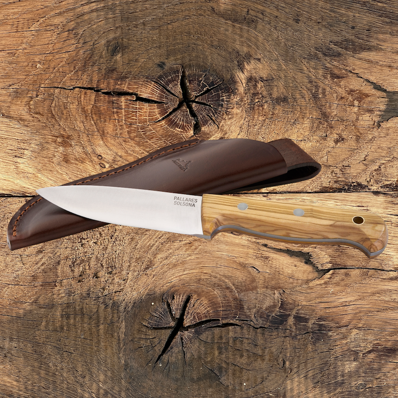 COUTEAU DE CHASSE PALLARES BUSHCRAFT OLIVIER 13CM CARBONE