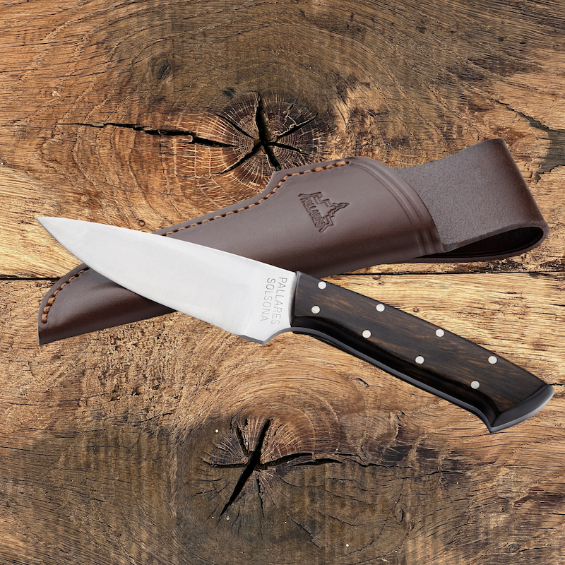 COUTEAU DE CHASSE PALLARES MACHETTE EBENE 11CM CARBONE