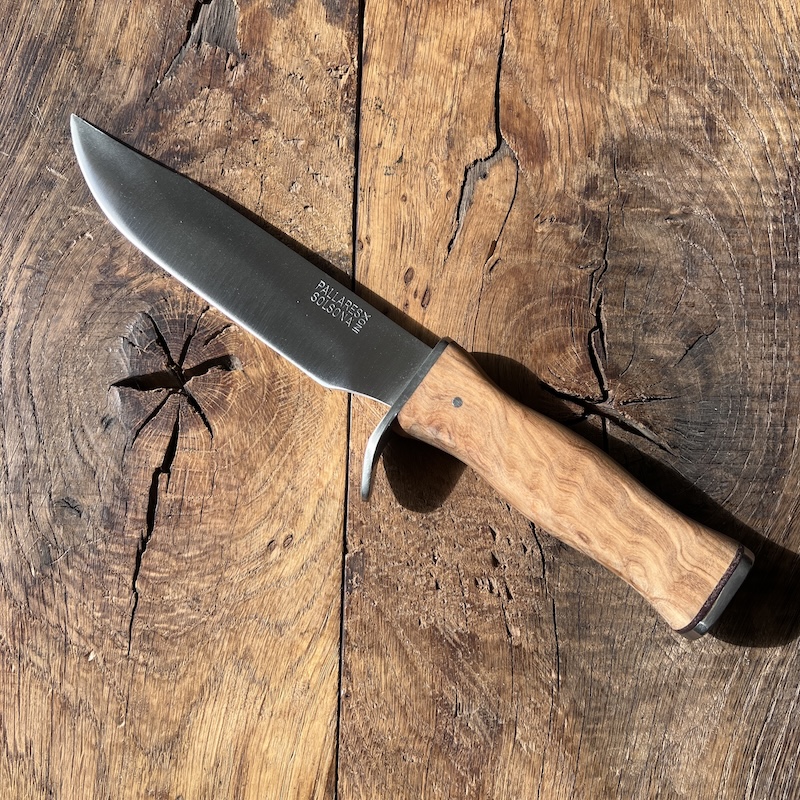 couteau pallares de chasse bowie olivier 16cm carbone 2 COUTEAU PALLARES DE CHASSE BOWIE OLIVIER 16CM CARBONE 2