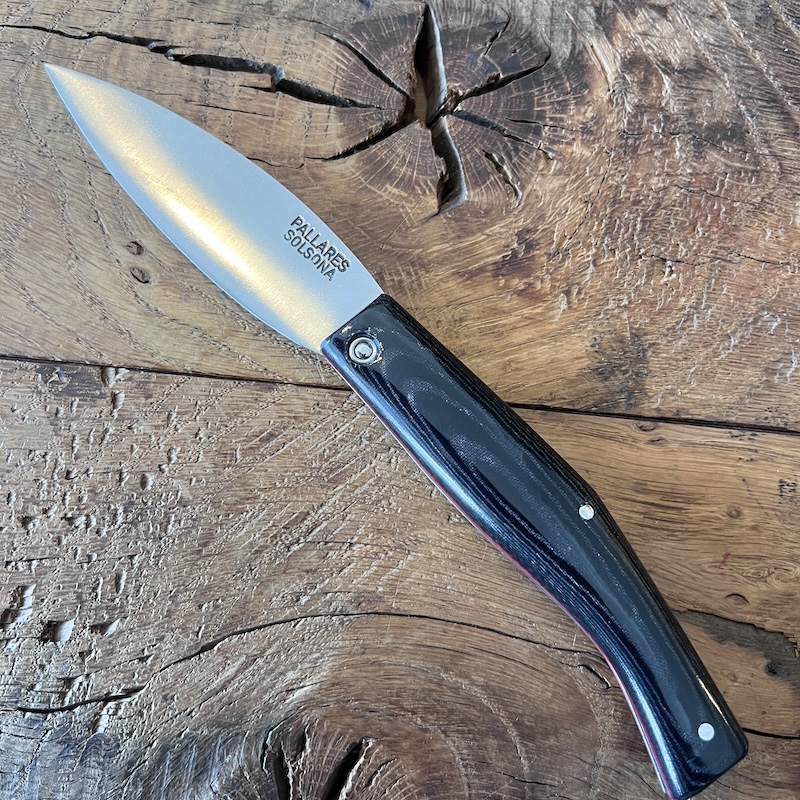 couteau pallares pliant busa micarta noir carbone 2